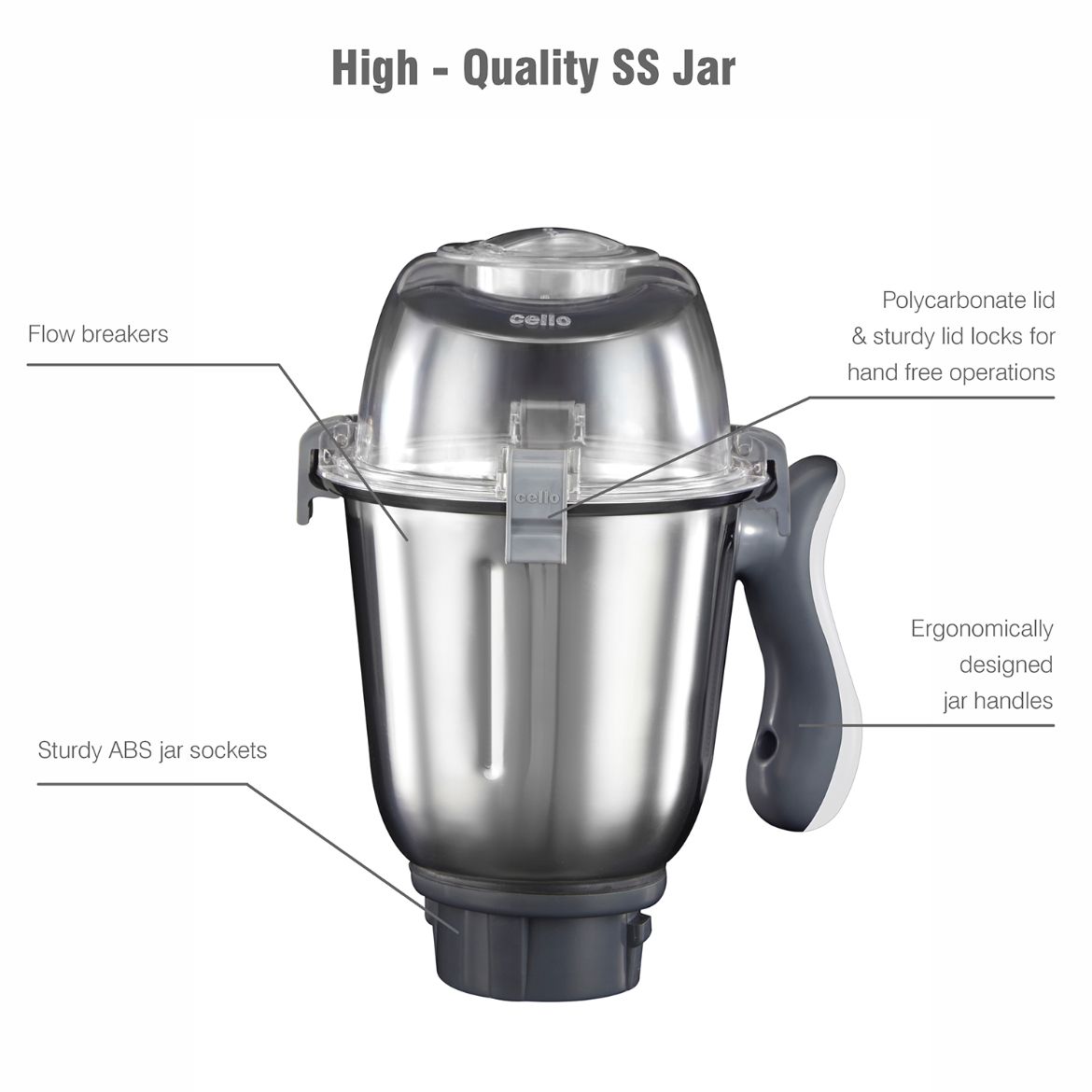Discovery Pro Juicer Mixer Grinder with 4 Jars, 750W