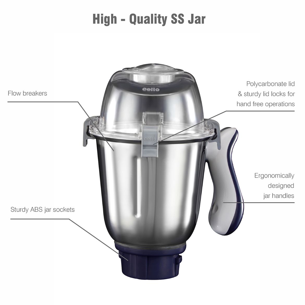 Discovery Pro Juicer Mixer Grinder with 4 Jars, 750W