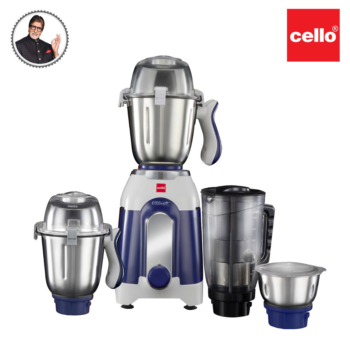 Discovery Pro Juicer Mixer Grinder with 4 Jars, 750W