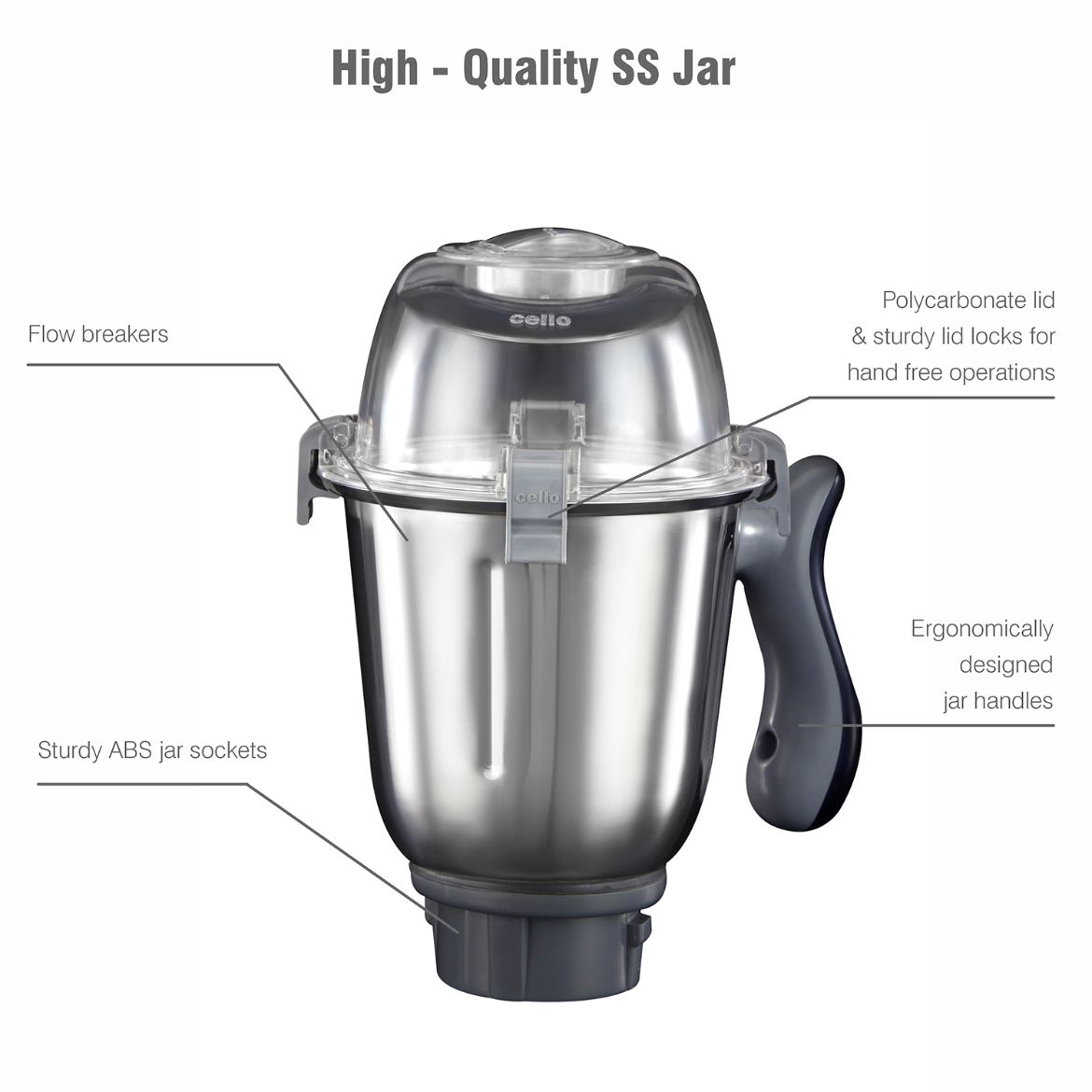 Discovery Pro Juicer Mixer Grinder with 4 Jars, 750W