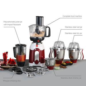Discovery Chef Juicer Mixer Grinder with 5 Jars, 750W