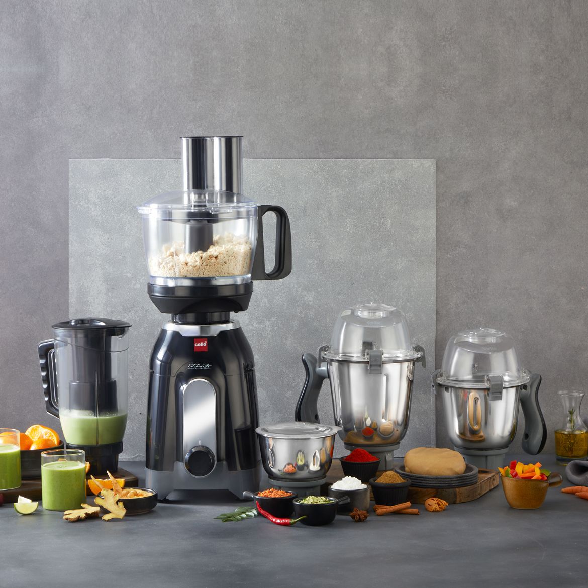 Discovery Chef Juicer Mixer Grinder with 5 Jars, 750W