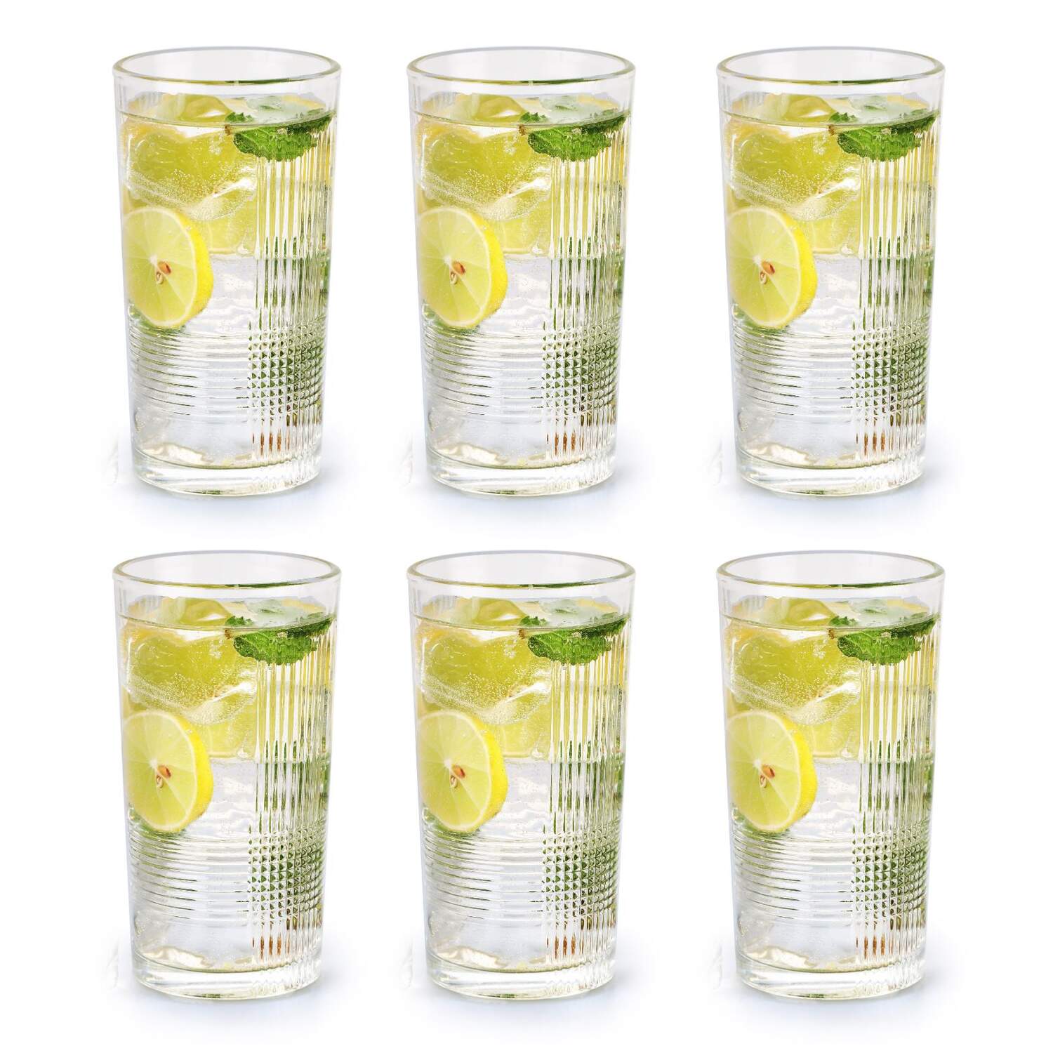 Enigma Glass Tumblers, Set of 6