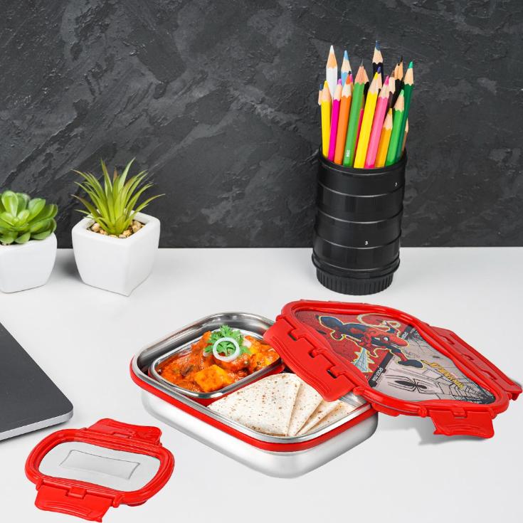 Click It Toons Stainless Steel Lunch Box, Medium