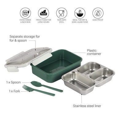Meal Buddy Insulated Lunch Box with Flatware