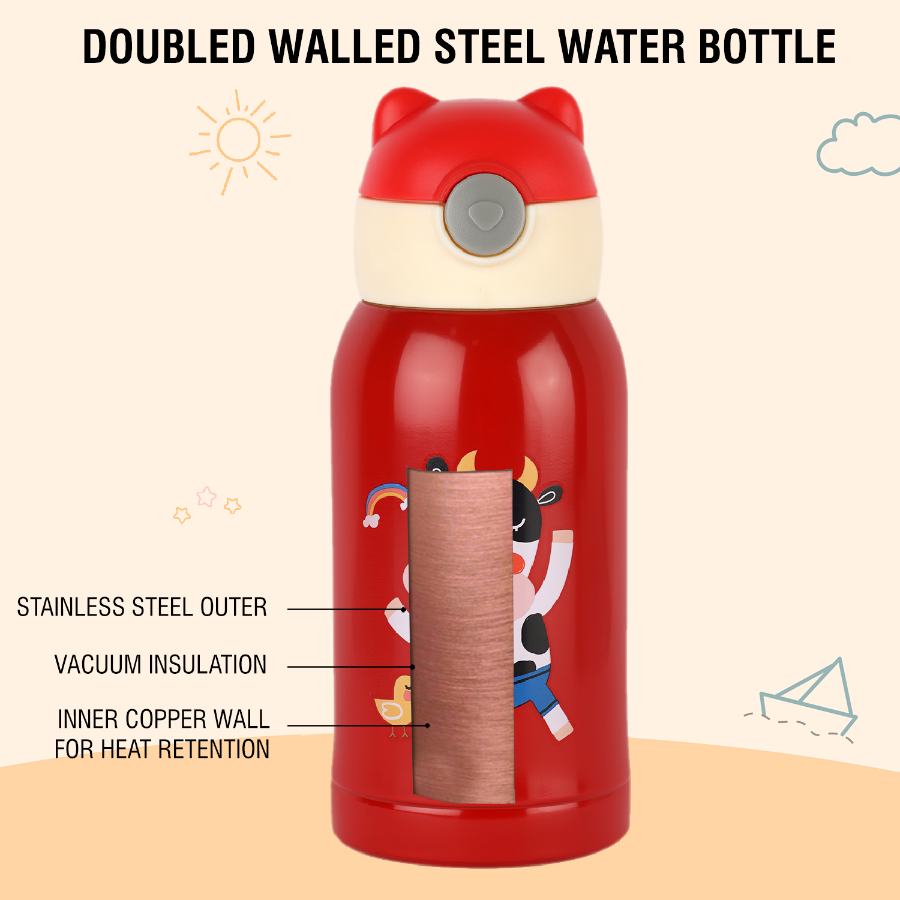 Toddy Hot & Cold Stainless Steel Kids Water Bottle, 550ml