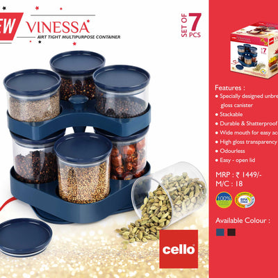 Vinessa Multipurpose Canister Set, 7 Pieces