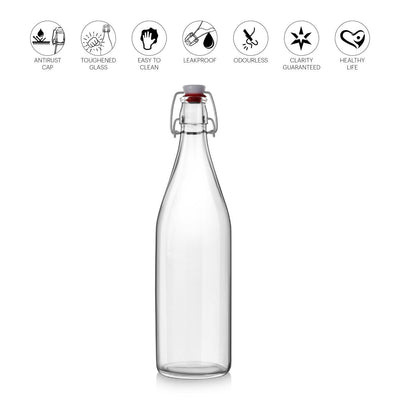 Aquaria Glass Water Bottle, 1000ml