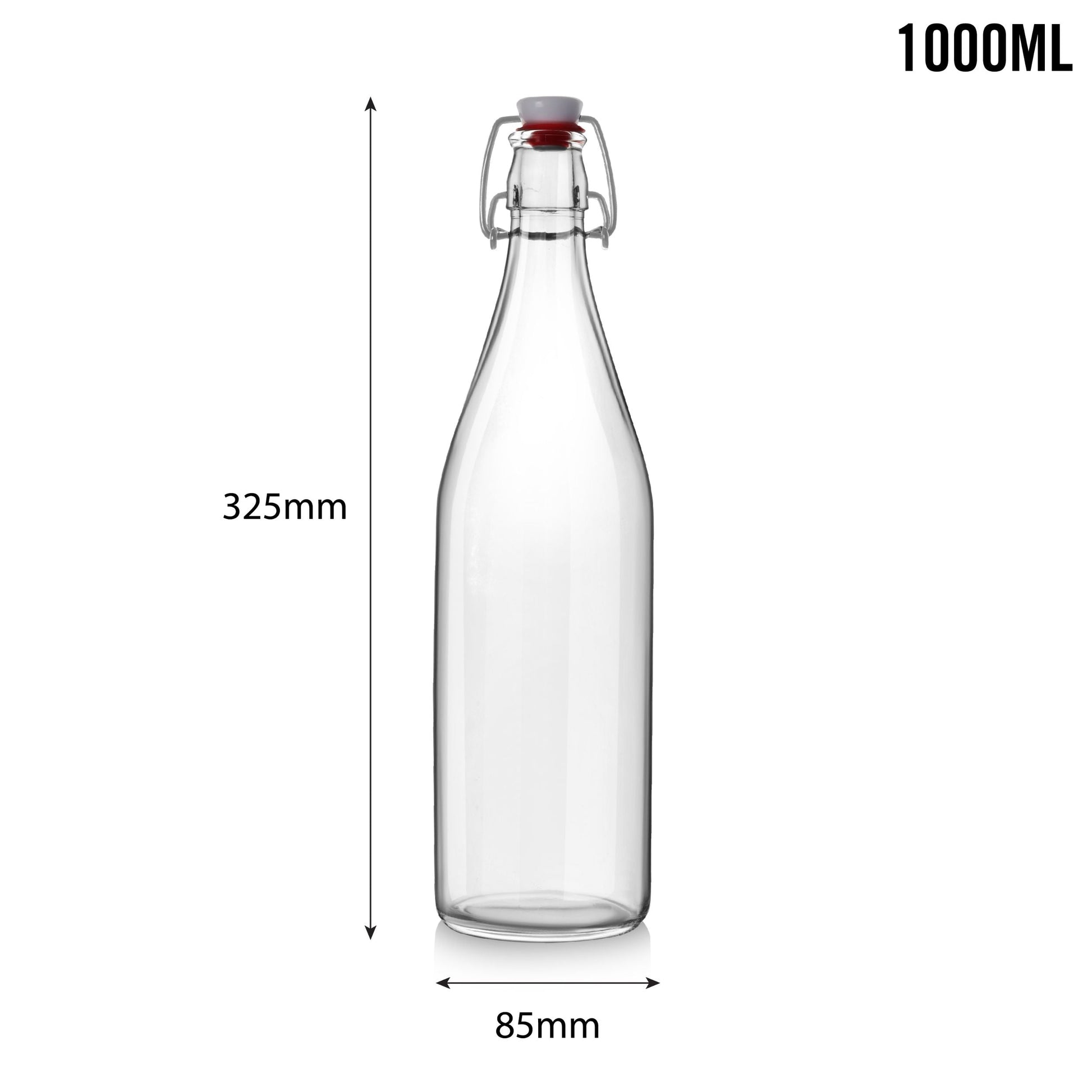 Aquaria Glass Water Bottle, 1000ml