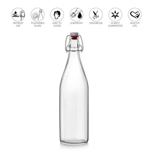 Aquaria Glass Water Bottle, 1000ml