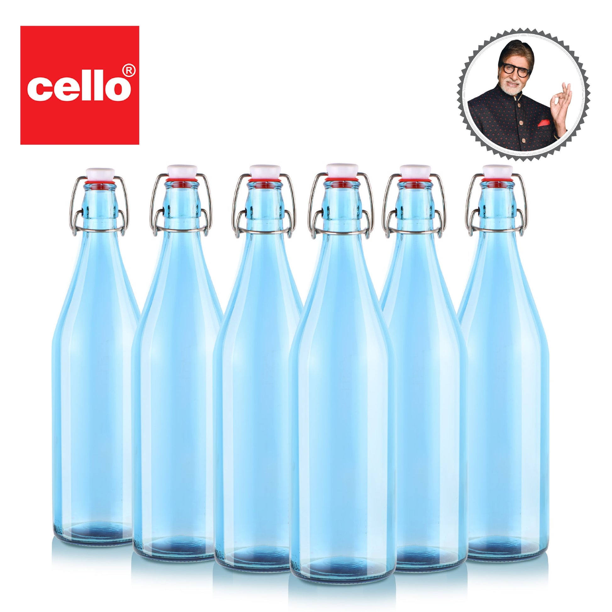 Aquaria Glass Water Bottle, 1000ml