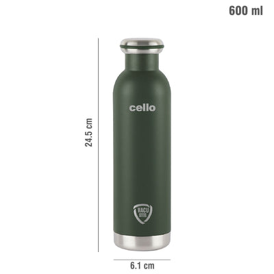 Duro Mac Flask, Vacusteel Water Bottle, 600ml