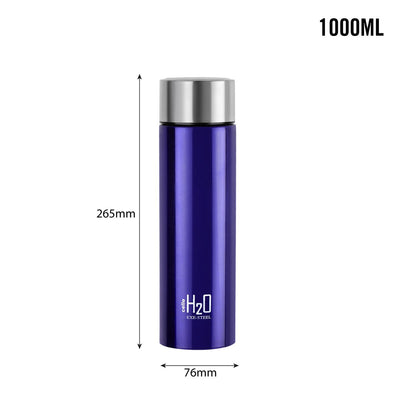 H2O Stainless Steel Water Bottle, 1000ml