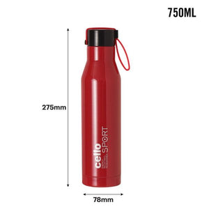 Maestro Flask, Vacusteel Water Bottle, Red