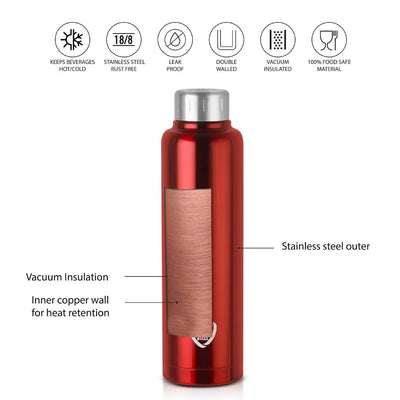 Vigo Flask, Vacusteel Water Bottle, 750ml