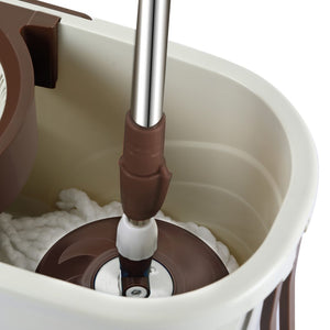 Kleeno Max Clean Deluxe Spin Mop Bucket with Soap Dispenser