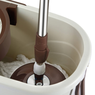 Kleeno Max Clean Deluxe Spin Mop Bucket with Soap Dispenser