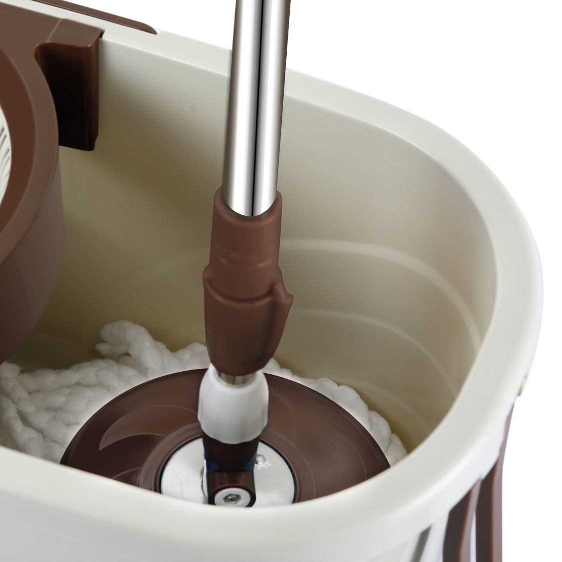Kleeno Max Clean Deluxe Spin Mop Bucket with Soap Dispenser