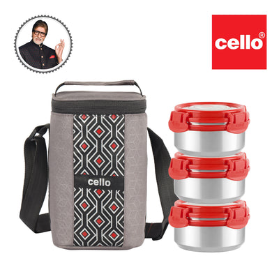 MF Ultra Stainless Steel Lunch Box with Jacket, Set of 3