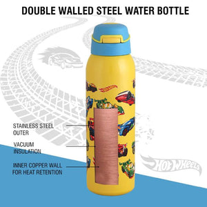 Gym-Star Toons Hot & Cold Stainless Steel Kids Water Bottle, 650ml