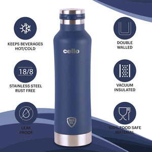 Duro One Touch Flask, Vacusteel Water Bottle 800ml