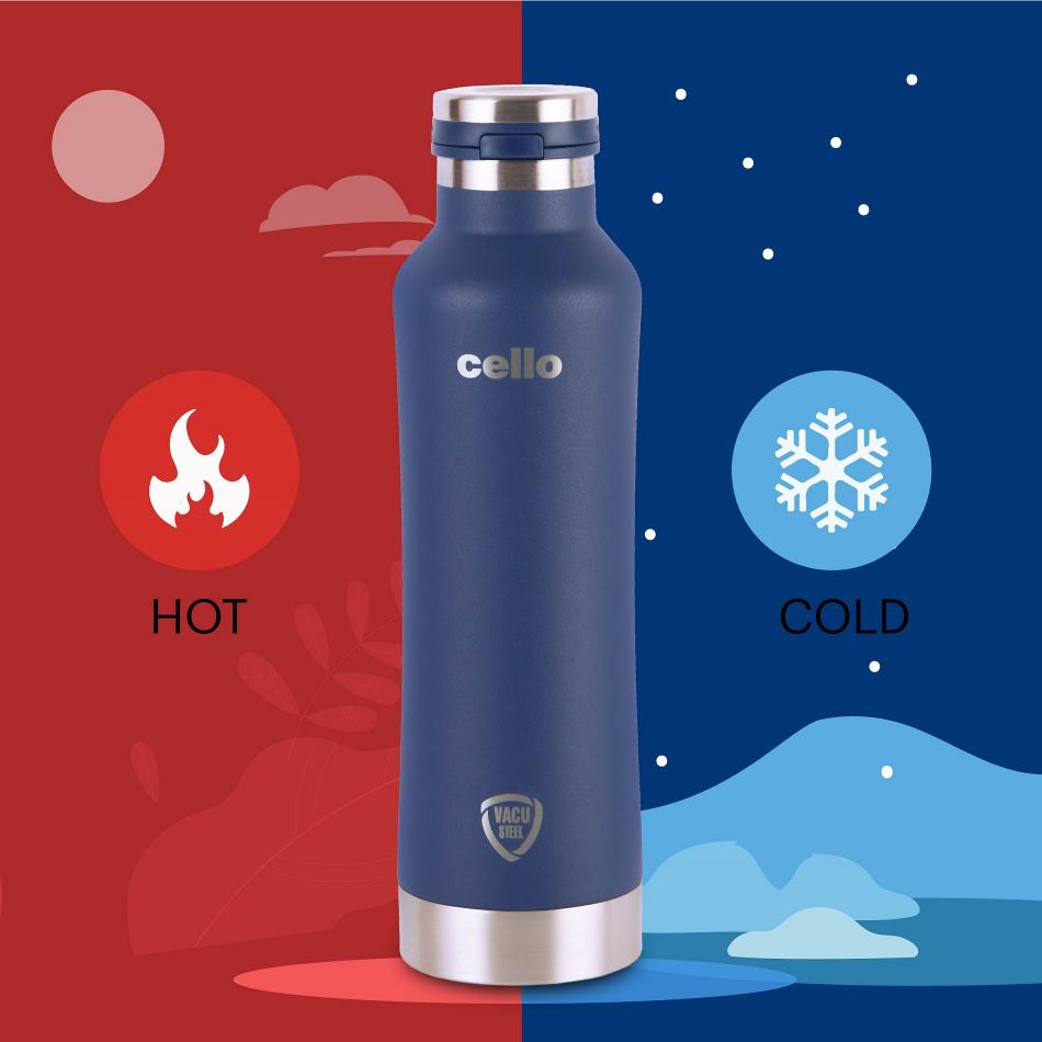 Duro One Touch Flask, Vacusteel Water Bottle 800ml