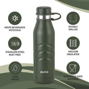 Duro Crown Flask, Vacusteel Water Bottle