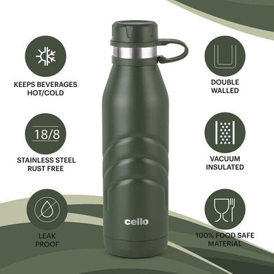 Duro Crown Flask, Vacusteel Water Bottle