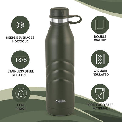 Duro Crown Flask, Vacusteel Water Bottle, 1000ml