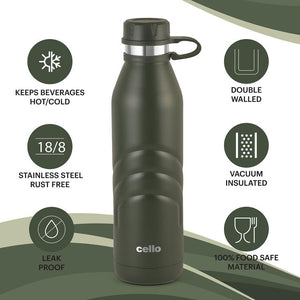 Duro Crown Flask, Vacusteel Water Bottle