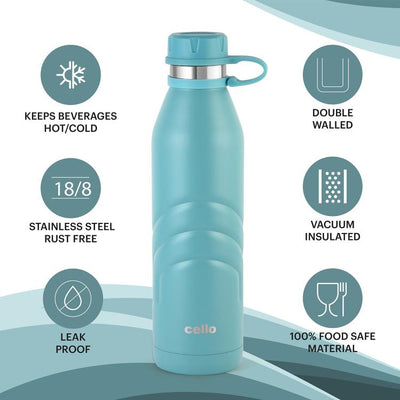 Duro Crown Flask, Vacusteel Water Bottle, 1000ml