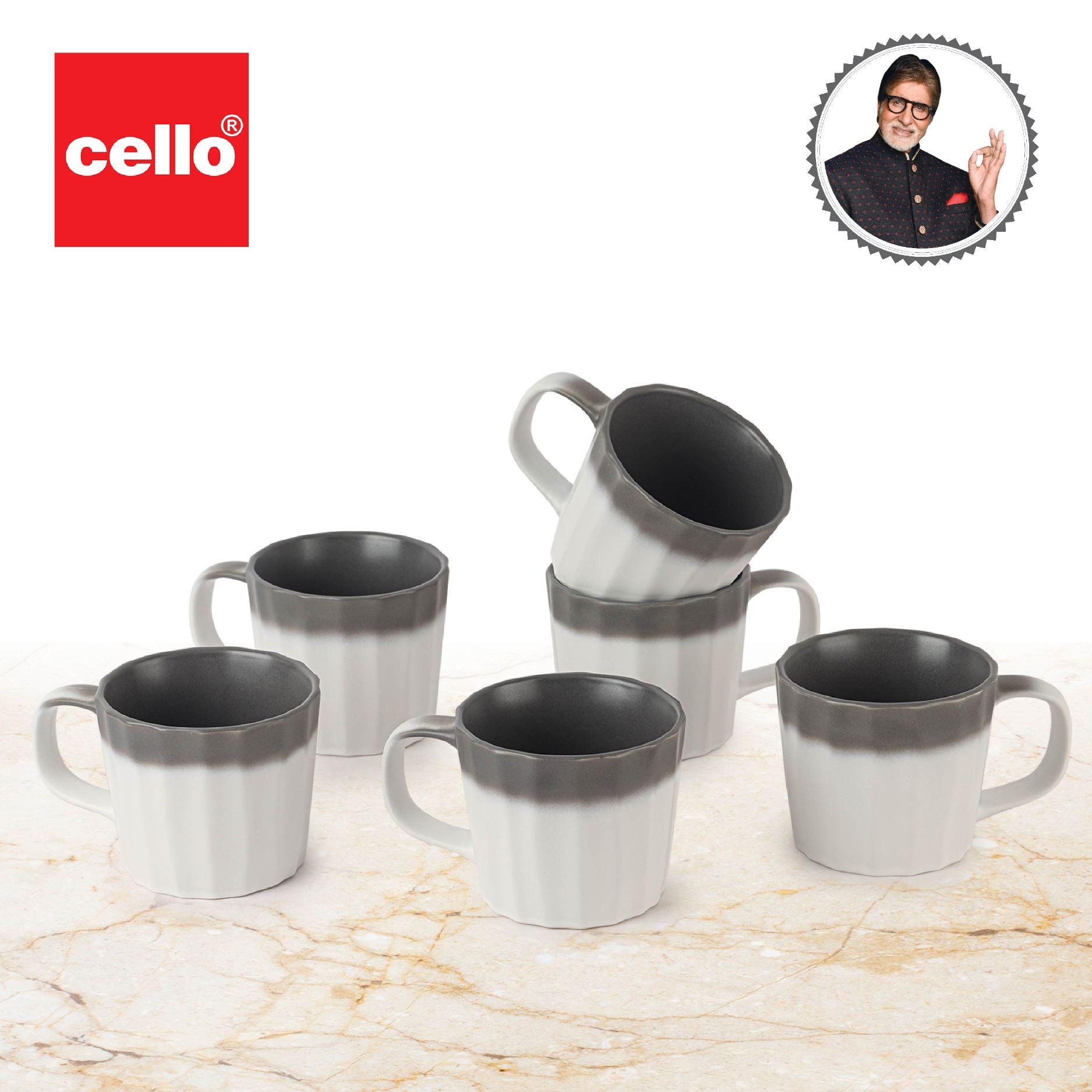 Retro 6 Pieces Ceramic Mug