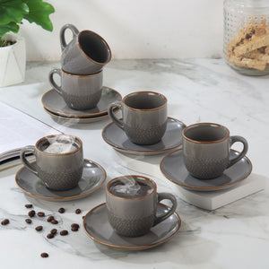 Hampshire 6 Pieces Ceramic Cup & Saucer