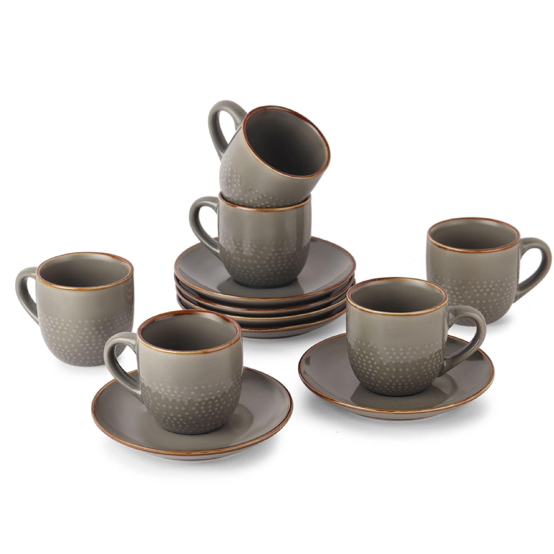 Hampshire 6 Pieces Ceramic Cup & Saucer