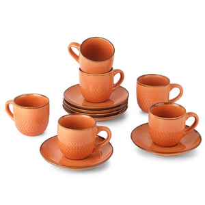 Hampshire 6 Pieces Ceramic Cup & Saucer