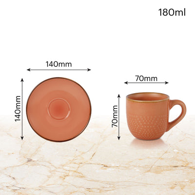 Hampshire 6 Pieces Ceramic Cup & Saucer