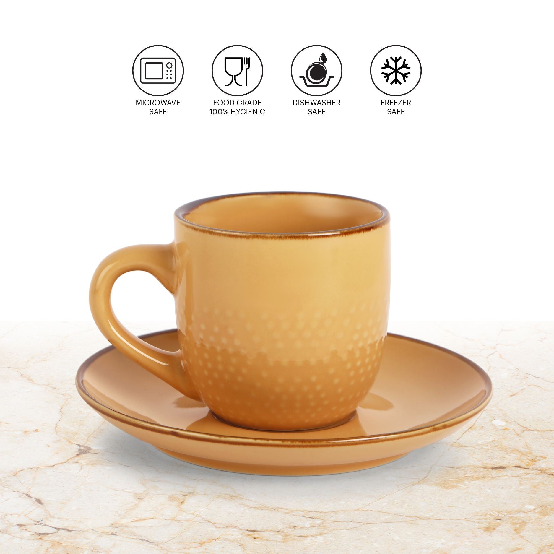 Hampshire 6 Pieces Ceramic Cup & Saucer