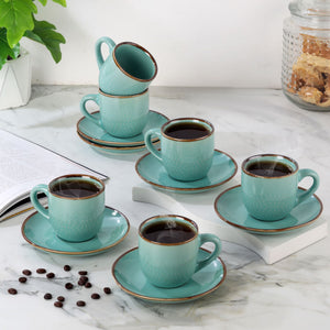 Hampshire 6 Pieces Ceramic Cup & Saucer