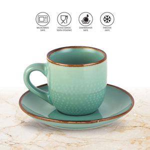 Hampshire 6 Pieces Ceramic Cup & Saucer