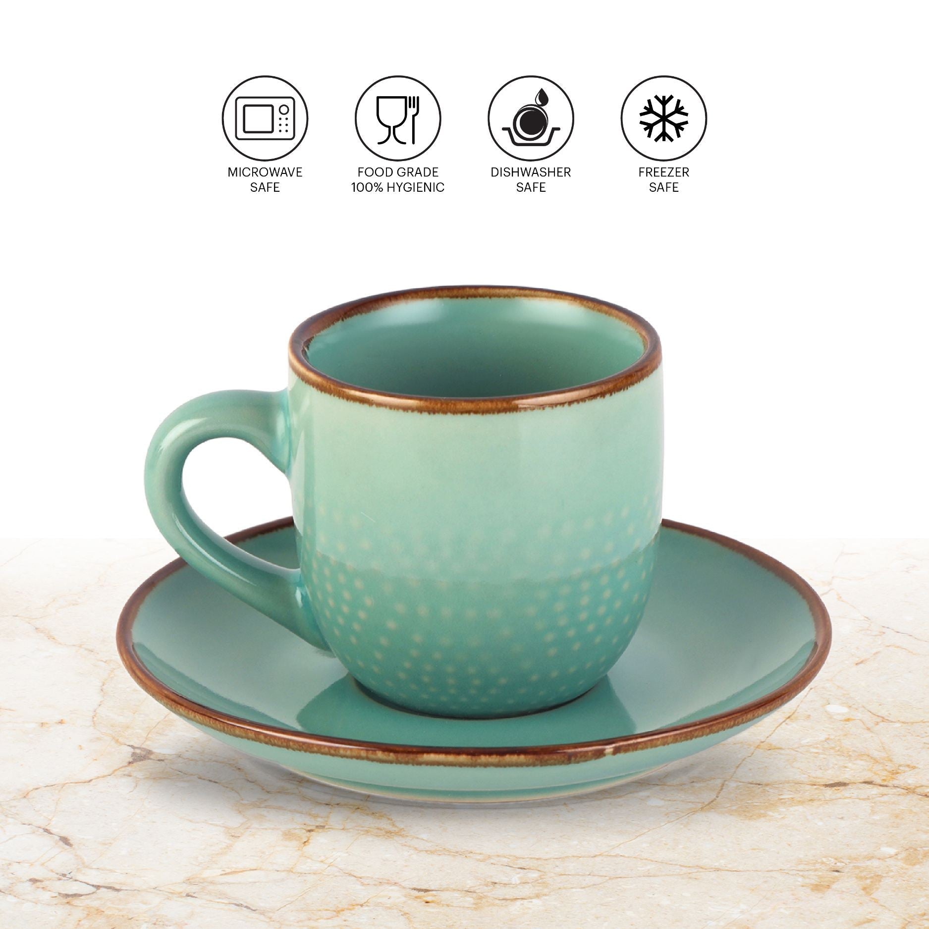 Hampshire 6 Pieces Ceramic Cup & Saucer