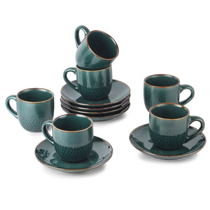 Hampshire 6 Pieces Ceramic Cup & Saucer