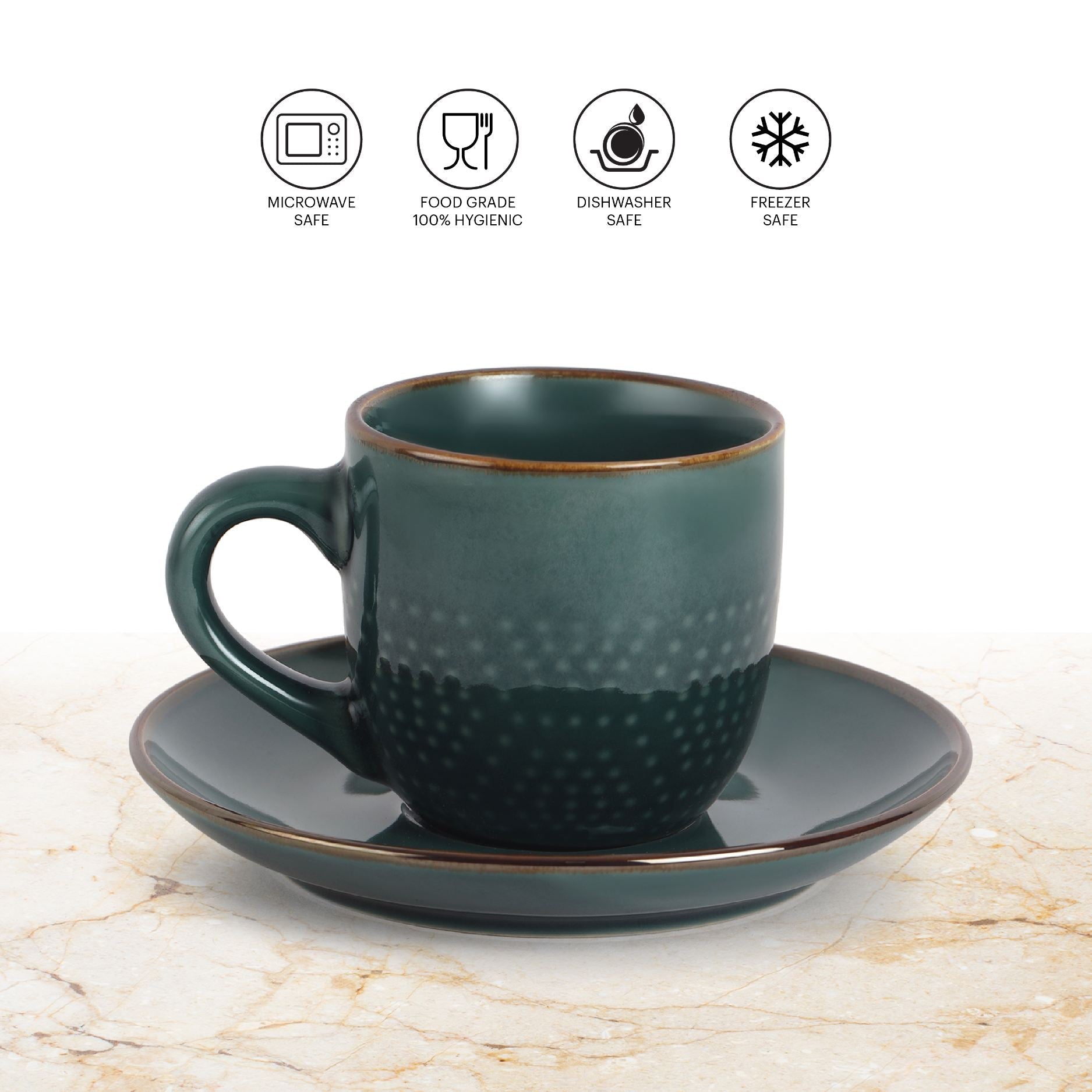 Hampshire 6 Pieces Ceramic Cup & Saucer