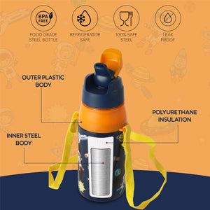 Era  3D Design Insulated Kids Water Bottle, 400ml
