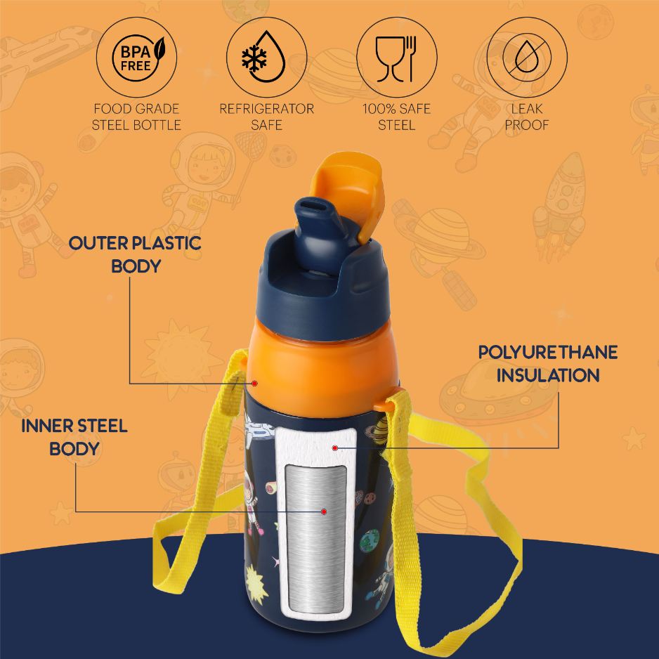Era  3D Design Insulated Kids Water Bottle, 400ml