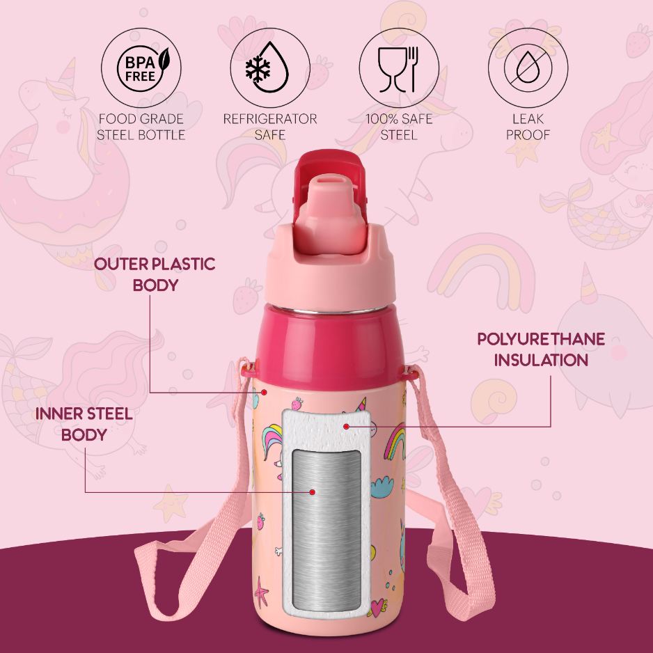 Era  3D Design Insulated Kids Water Bottle, 400ml