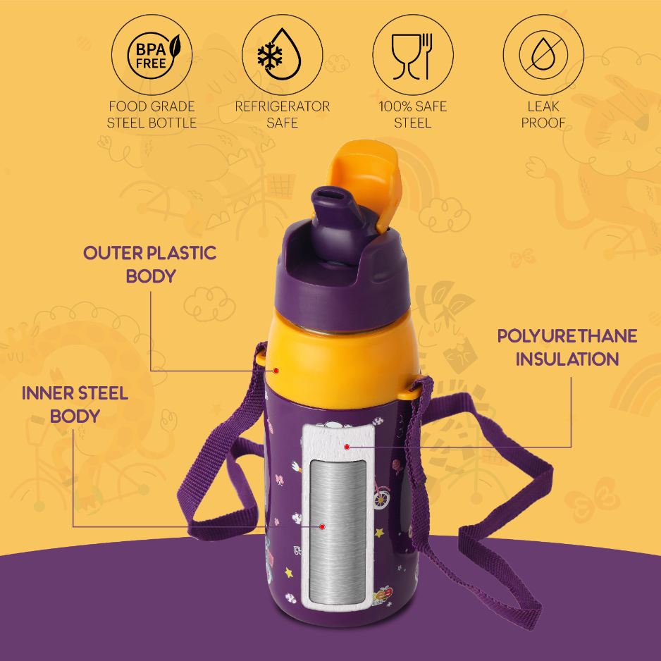 Era  3D Design Insulated Kids Water Bottle, 400ml
