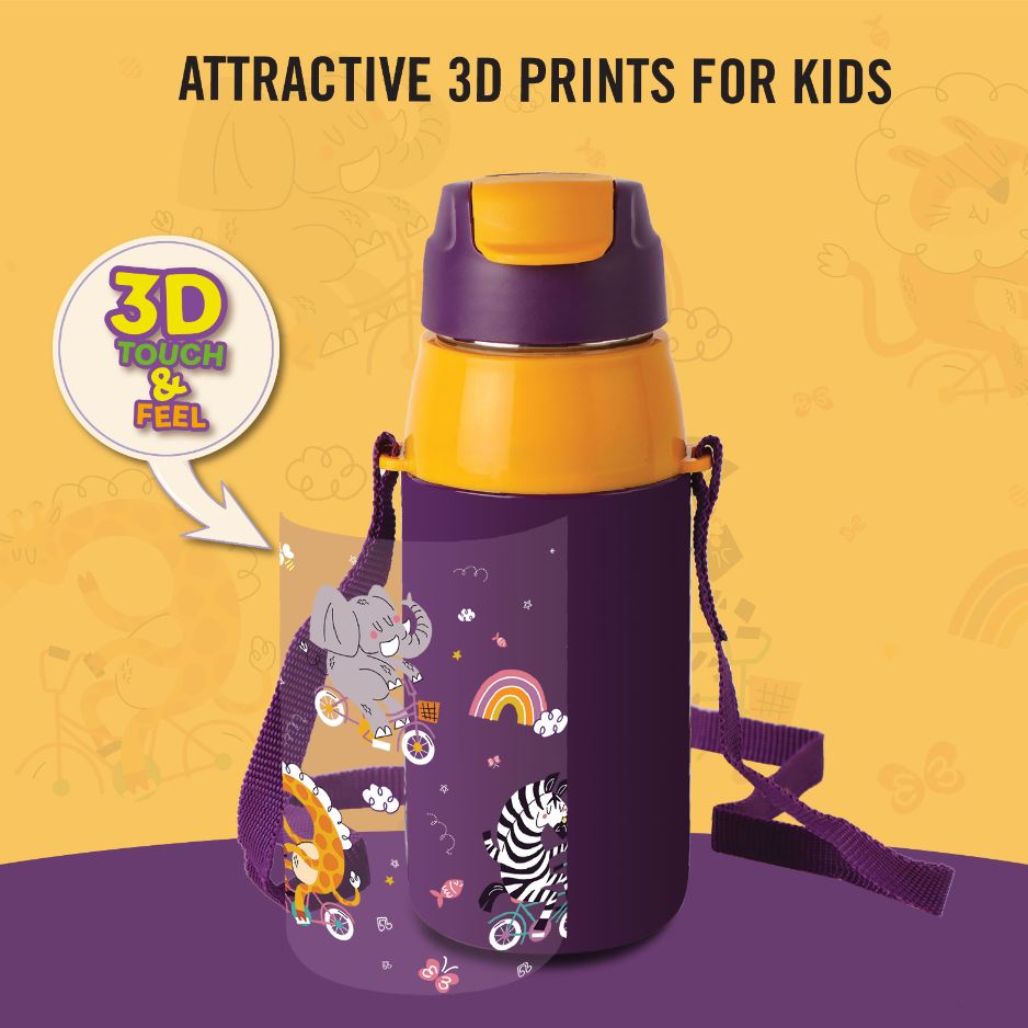 Era  3D Design Insulated Kids Water Bottle, 400ml