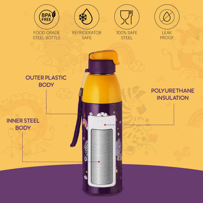 Uranus 3D Design Insulated Kids Water Bottle, 600ml