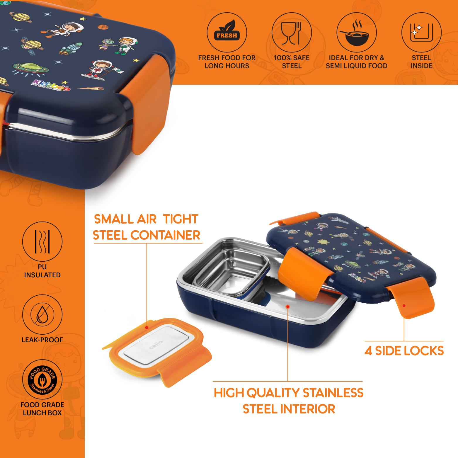 Magnus  3D Design Kids Lunch Box, 700ml