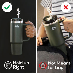 Quench Tumbler Water Bottle with Lid and Straw, 900ml